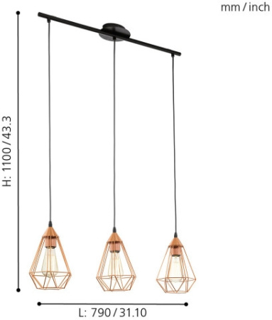 картинка Подвесной светильник TARBES 94195 от магазина BTSvet