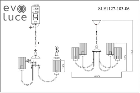 картинка Подвесная люстра Evoluce Tilda SLE1127-103-06 от магазина BTSvet