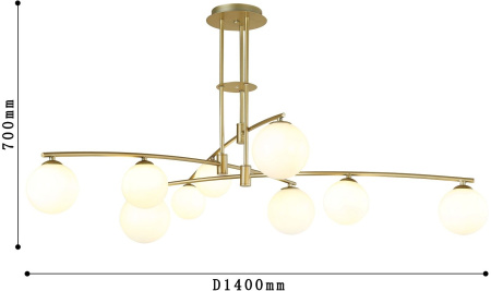 картинка Потолочная люстра на штанге Equilibrium 4039-9P от магазина BTSvet