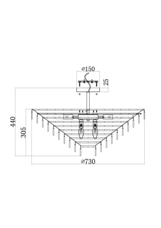 картинка Потолочная люстра Mazzo MOD130CL-14G от магазина BTSvet