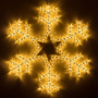 картинка Световая фигура светодиодная ARD-SNOWFLAKE-M4-750x750-324LED Warm (230V, 18W) (Ardecoled, IP65) 034252 от магазина BTSvet