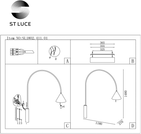 картинка Бра ST Luce Amiro SL1802.411.01 от магазина BTSvet