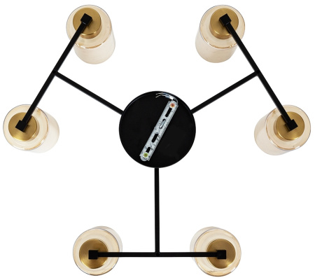 картинка Потолочная люстра на штанге Leo A7027PL-6BK от магазина BTSvet