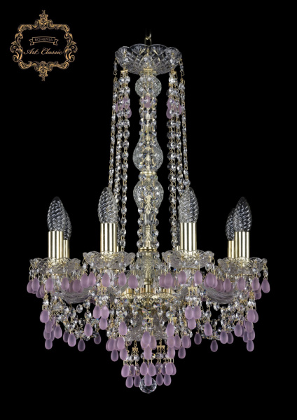 Хрустальная подвесная люстра 11.24.8.141.h-62.Gd.V7010