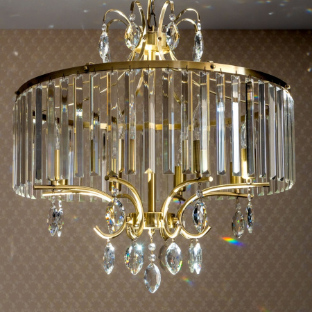 картинка Люстра подвесная хрустальная Бронза Инга CL335183 от магазина BTSvet