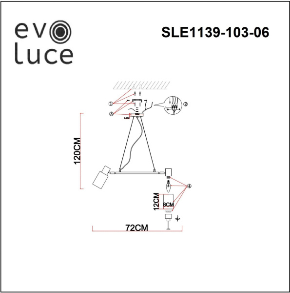 картинка Подвесная люстра Gessi SLE1139-103-06 от магазина BTSvet