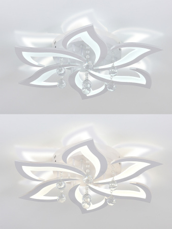 картинка Потолочная светодиодная люстра с пультом и управлением смартфоном 120W Olimp LED LAMPS 81238 от магазина BTSvet