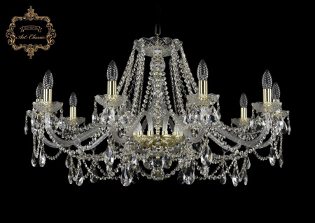 Хрустальная подвесная люстра 11.25.10.360.Gd.Sp