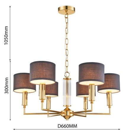 картинка Подвесная люстра Laciness 2609-6P от магазина BTSvet
