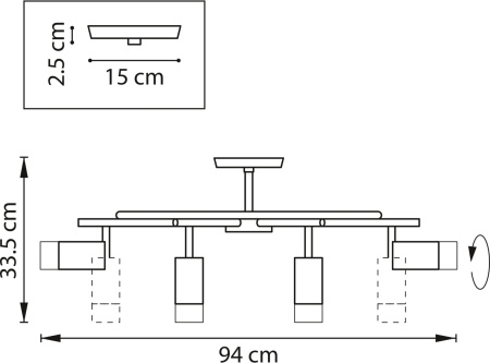 картинка Люстра потолочная на штанге Rullo LR7183081 (571718+214430-8+202431-8) от магазина BTSvet