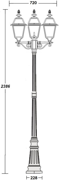 картинка Наземный фонарь FARO-FROST L 91109fLB Bl от магазина BTSvet