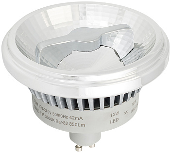 Лампа AR111-FORT-GU10-12W-DIM Day4000 (Reflector, 24 deg, 230V) (Arlight, Металл) 026879