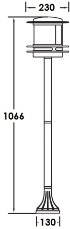 картинка Наземный фонарь TOKIO 68306 Bl opal от магазина BTSvet