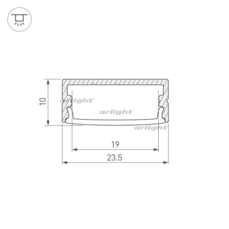 картинка Профиль ARH-WIDE-H10-2000 ANOD (Arlight, Алюминий) 016142 от магазина BTSvet