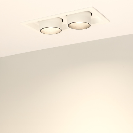 картинка LED спот встраиваемый LTD-PULL-S110x210-2x10W Warm3000 (WH, 24 deg, 230V) (Arlight, IP20 Металл, 5 лет) 031362 от магазина BTSvet