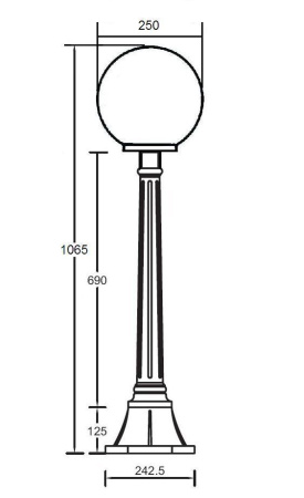 картинка Наземный фонарь 88207S Bl от магазина BTSvet