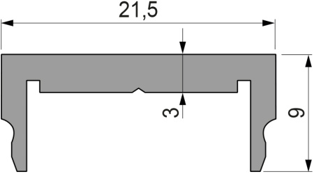 картинка Профиль для светодиодной ленты T-02-20 970770 от магазина BTSvet