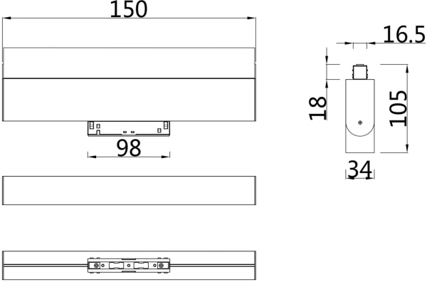 картинка Трековый светильник светодиодный Track lamps TR013-2-10W4K-B от магазина BTSvet