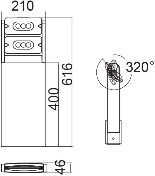 картинка Наземный фонарь LEDSPOT W6146S-2-616 R от магазина BTSvet