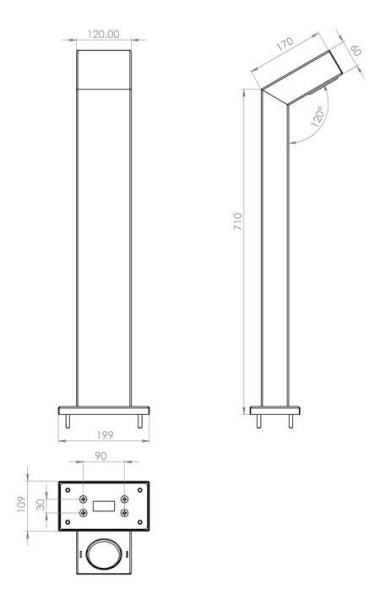 картинка Наземный светильник Дартмур 290-32/gr от магазина BTSvet