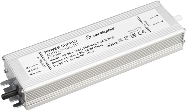 Блок питания ARPV-24100-B1 (24V, 4,2A, 100W) (Arlight, IP67 Металл, 3 года) 028788