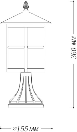 картинка Наземный фонарь Телаур 806040901 от магазина BTSvet