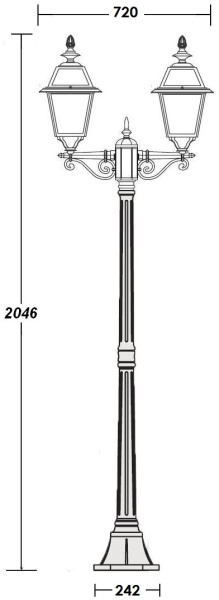 картинка Наземный фонарь FARO-FROST L 91108fLA Bl от магазина BTSvet