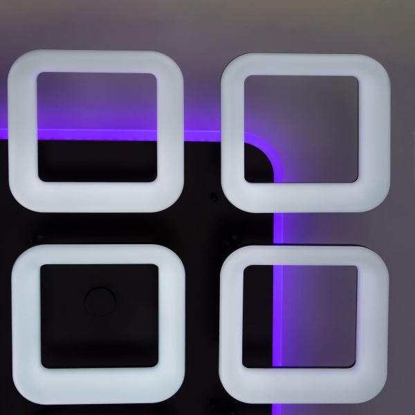 картинка Потолочная люстра светодиодная с управлением смарфоном и пультом регулировка яркости и цветовой температуры Паркер Смарт CL225A295E RGB от магазина BTSvet