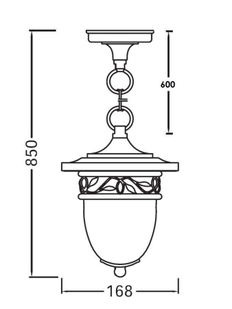 картинка Уличный подвесной светильник 87205S Gb от магазина BTSvet
