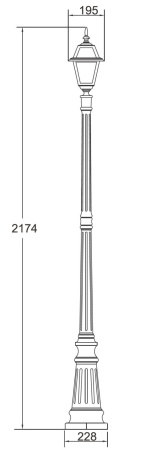 картинка Наземный фонарь 91109 lgG Bl от магазина BTSvet
