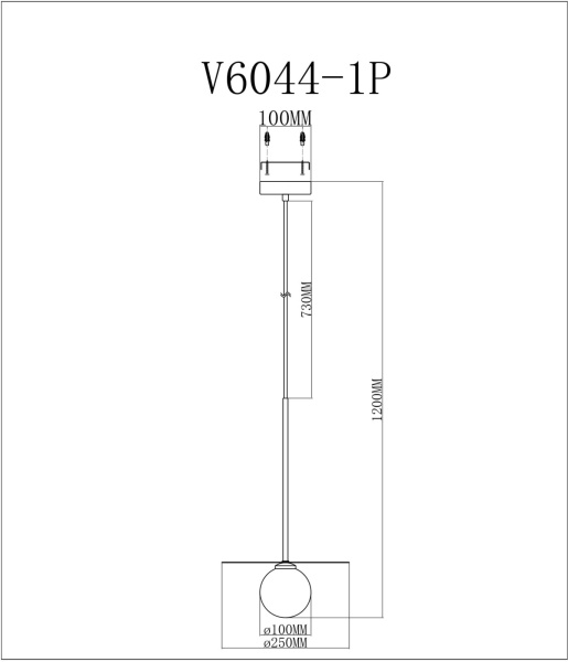 картинка Подвесной светильник Scrumbel V6044-1P от магазина BTSvet