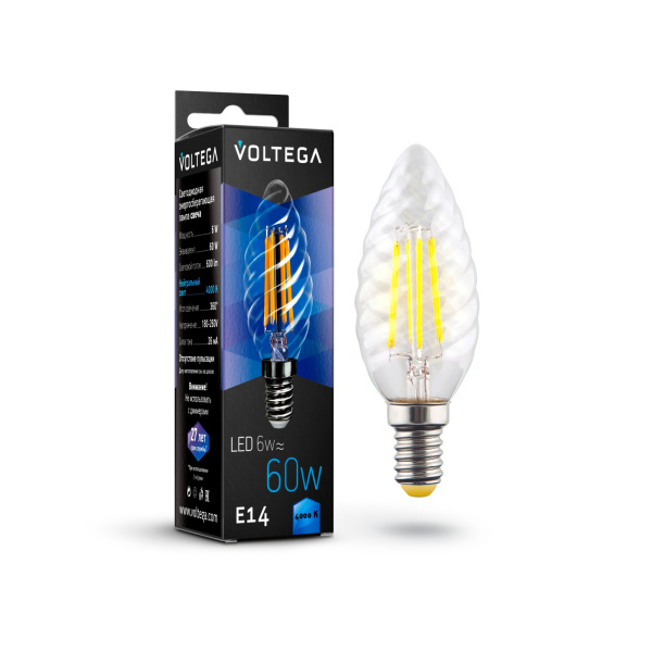 Лампочка светодиодная 4000K 60Lm E14x6W CRYSTAL 7028