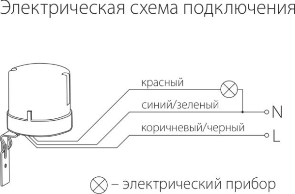картинка Датчик освещенности SNS-L-07 5500W IP44 от магазина BTSvet