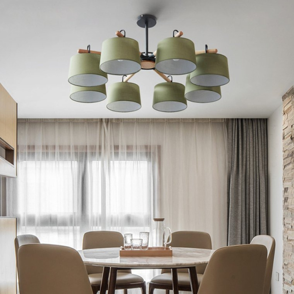 картинка Потолочная люстра на штанге EVEN 8 Green от магазина BTSvet