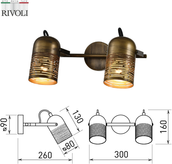 картинка Спот на штанге Rivoli Lamia 7062-702 от магазина BTSvet