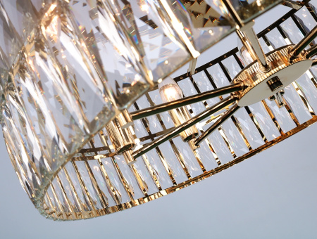 картинка Подвесная люстра хрустальная 10120 10125+3/C gold new от магазина BTSvet