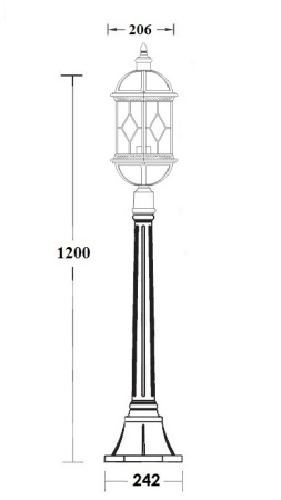 картинка Наземный фонарь SORENTO 92607 Bl от магазина BTSvet