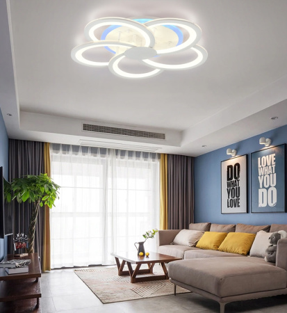 картинка Потолочная светодиодная люстрас пультом и управлением смартфоном, с RGB подсветкой 100W Holder Ii HIGH-TECH LED LAMPS 82038 от магазина BTSvet