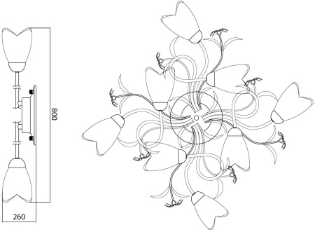 картинка Потолочная люстра Aida 323013708 от магазина BTSvet
