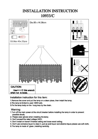 картинка Подвесная люстра хрустальная 10933/C от магазина BTSvet