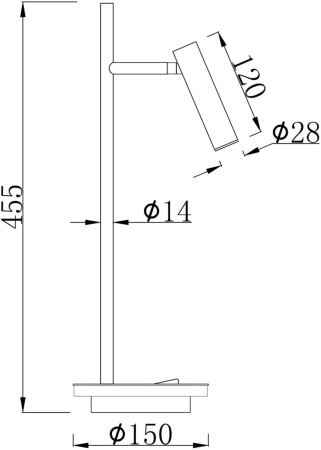 картинка Настольная лампа светодиодная с выключателем Estudo Z010TL-L8B3K от магазина BTSvet