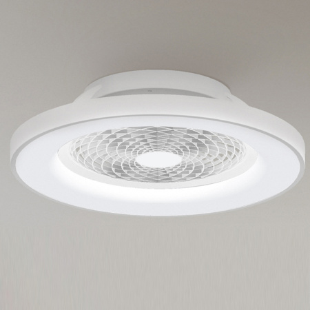 картинка Потолочный светильник светодиодный диммируемый с вентилятором и пультом свето-шумовым датчиком управлением смартфоном и регулировкой цветовой температуры Tibet 7123 от магазина BTSvet