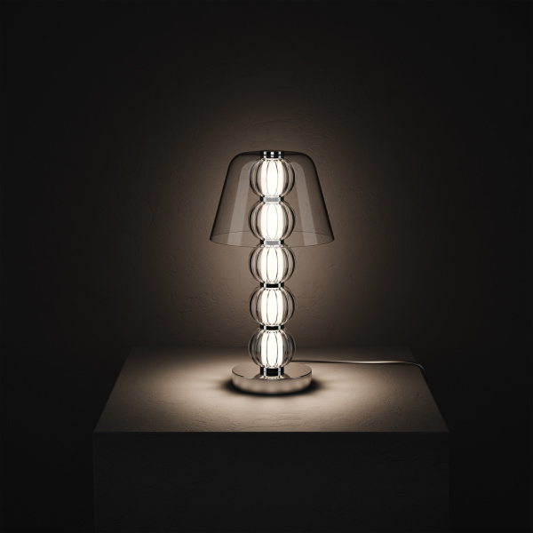 картинка Интерьерная настольная лампа светодиодная с выключателем Amulet MOD555TL-L9CH5K от магазина BTSvet