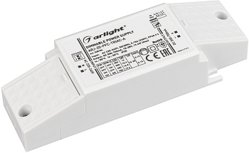 Блок питания ARJ-20-PFC-TRIAC-A (20W, 500-700mA) (Arlight, IP20 Пластик, 5 лет) 028186