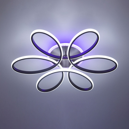 картинка Потолочная люстра светодиодная с управлением смарфоном и пультом регулировка яркости и цветовой температуры Сезар Смарт CL233A175E RGB от магазина BTSvet