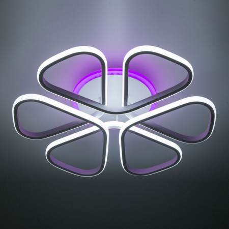 картинка Потолочная люстра светодиодная с управлением смарфоном и пультом регулировка яркости и цветовой температуры Сезар Смарт CL233A250E RGB от магазина BTSvet