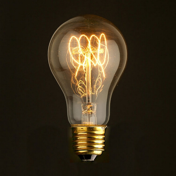 картинка Ретро лампочка накаливания Эдисона груша E27 40W 2400-2800K 7540-T от магазина BTSvet