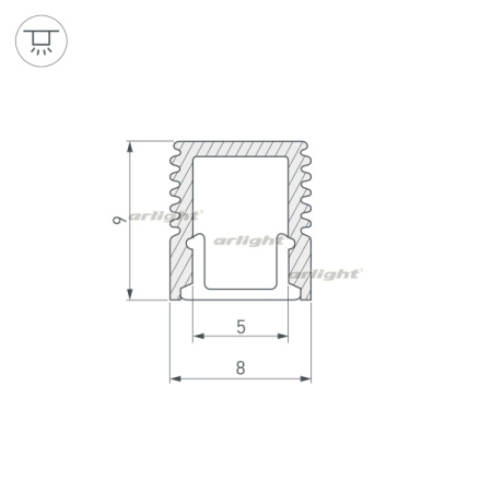 картинка Профиль SL-MINI-8-2000 ANOD (Arlight, Алюминий) 019322 от магазина BTSvet