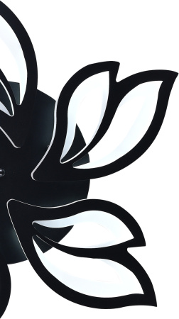 картинка Потолочная люстра светодиодная с управлением смартфоном и пультом регулировкой цветовой температурой и яркости ночным режимом и таймером HIGH-TECH LED LAMPS 82006 BLACK от магазина BTSvet