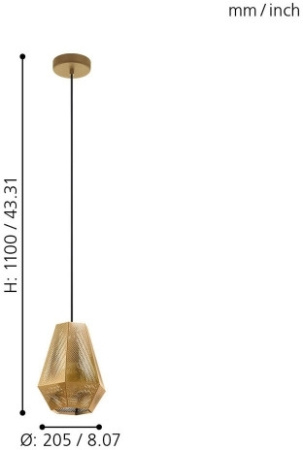 картинка Подвесной светильник Chiavica 1 43226 от магазина BTSvet